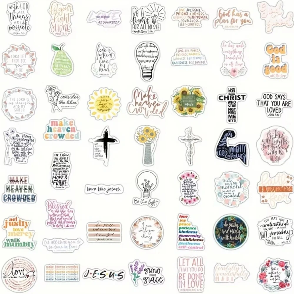 Colorful Inspirational Sticker Set, NEW, 50 pieces - Picture 5 of 7